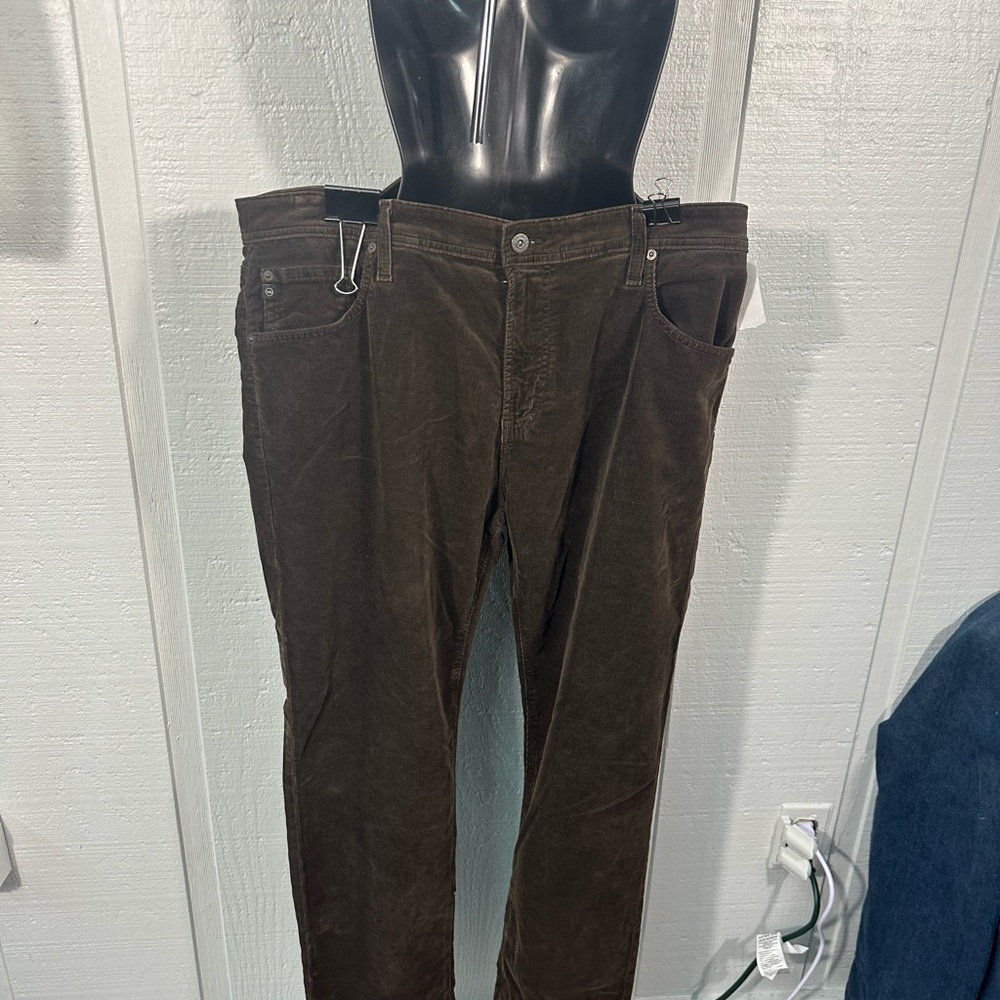 AG Brown Corduroy Tellis Modern Slim Brown Pants Size 40x 34 NWT - Picture 5 of 14